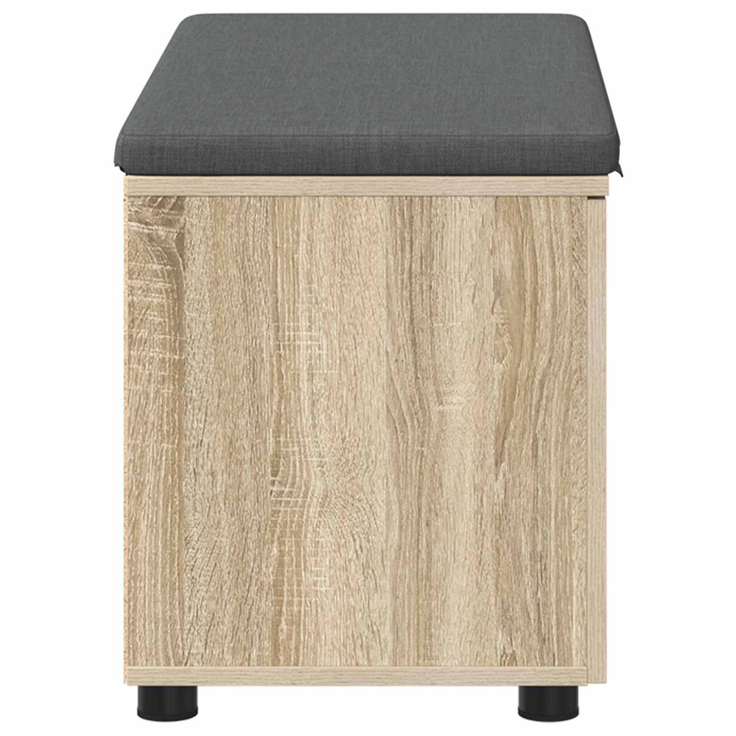 vidaXL Hall Bench with Cushion with Shelf Sonoma Oak 80 x 38 x 46 cm