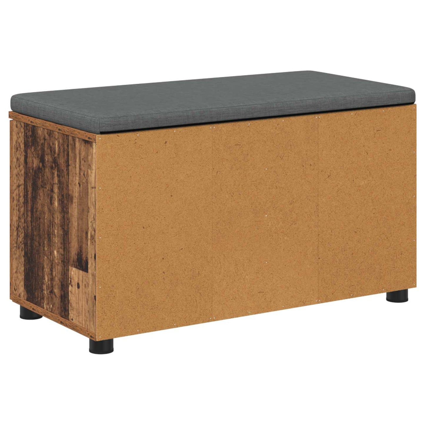 vidaXL Hall Bench Old Wood 80 x 38 x 46 cm Engineered Wood and Fabric