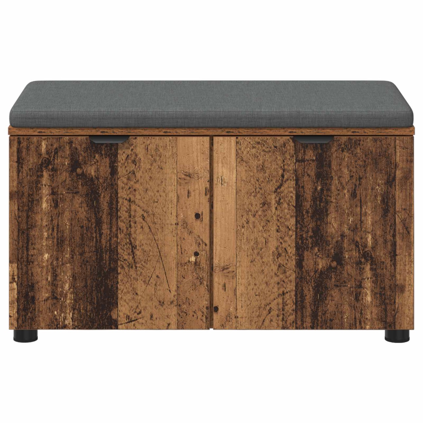 vidaXL Hall Bench Old Wood 80 x 38 x 46 cm Engineered Wood and Fabric