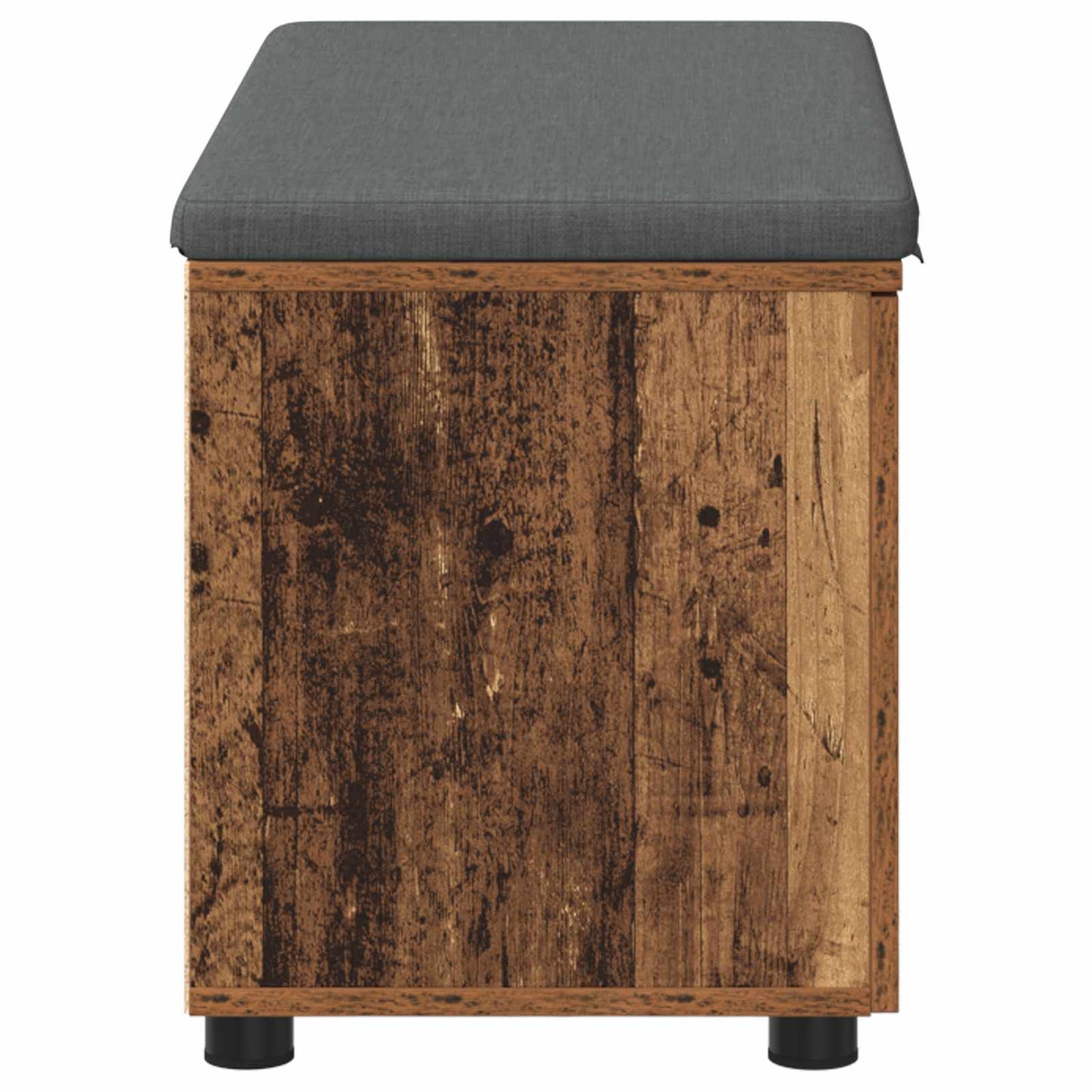vidaXL Hall Bench Old Wood 80 x 38 x 46 cm Engineered Wood and Fabric