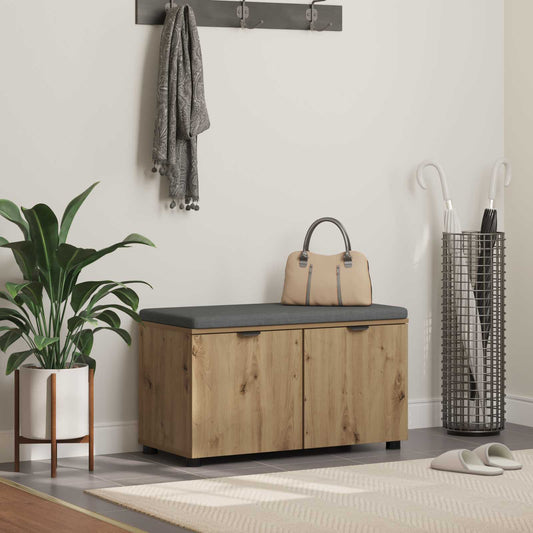 vidaXL Hall Bench Artisan Oak 80 x 38 x 46 cm