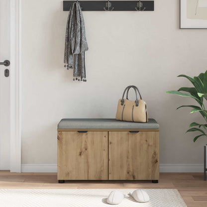 vidaXL Hall Bench Artisan Oak 80 x 38 x 46 cm