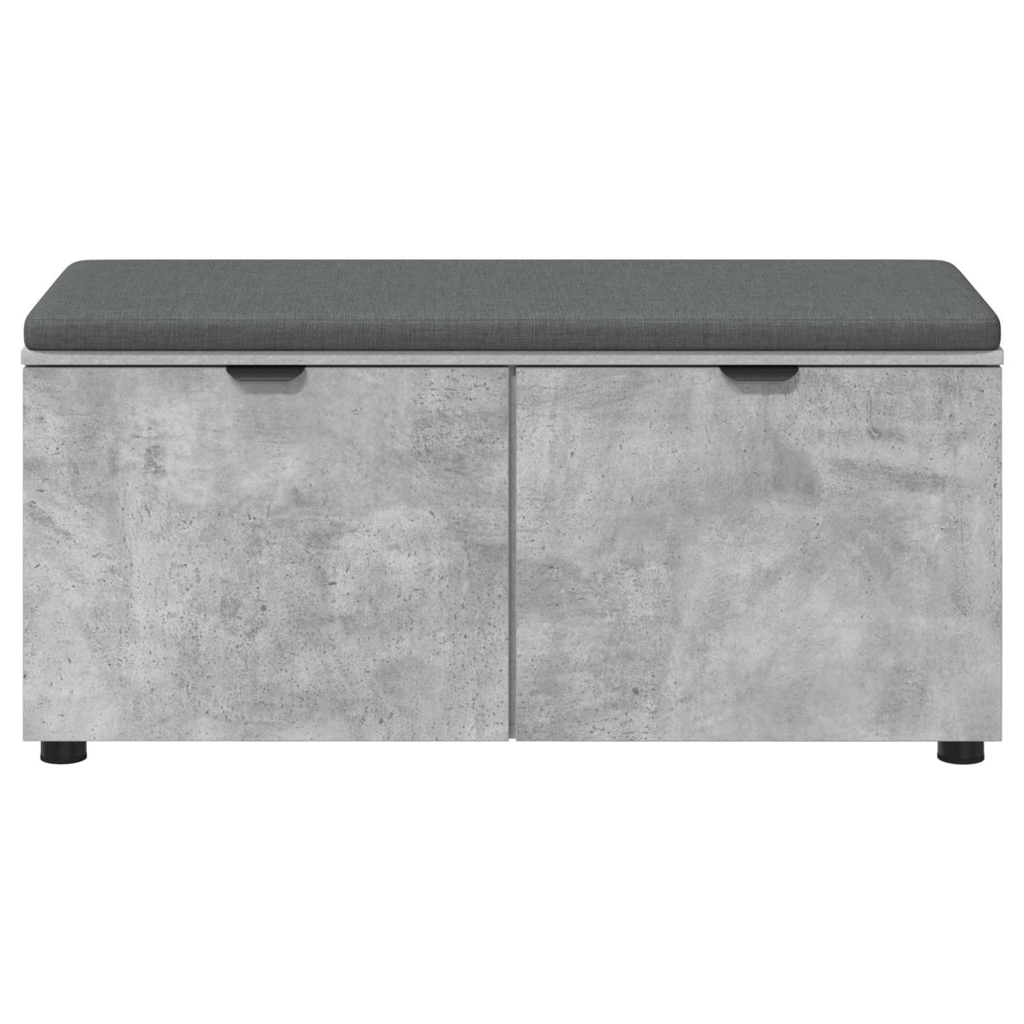 vidaXL Hall Bench with Cushion Concrete Grey 100 x 38 x 46 cm