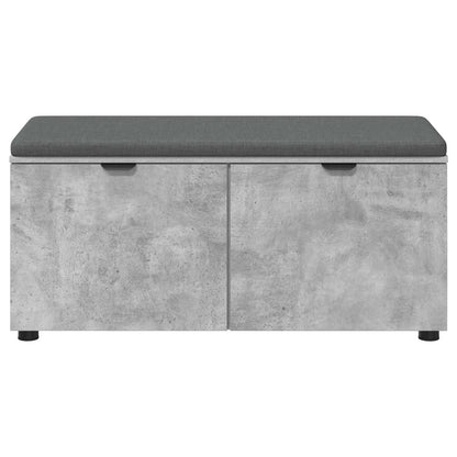 vidaXL Hall Bench with Cushion Concrete Grey 100 x 38 x 46 cm