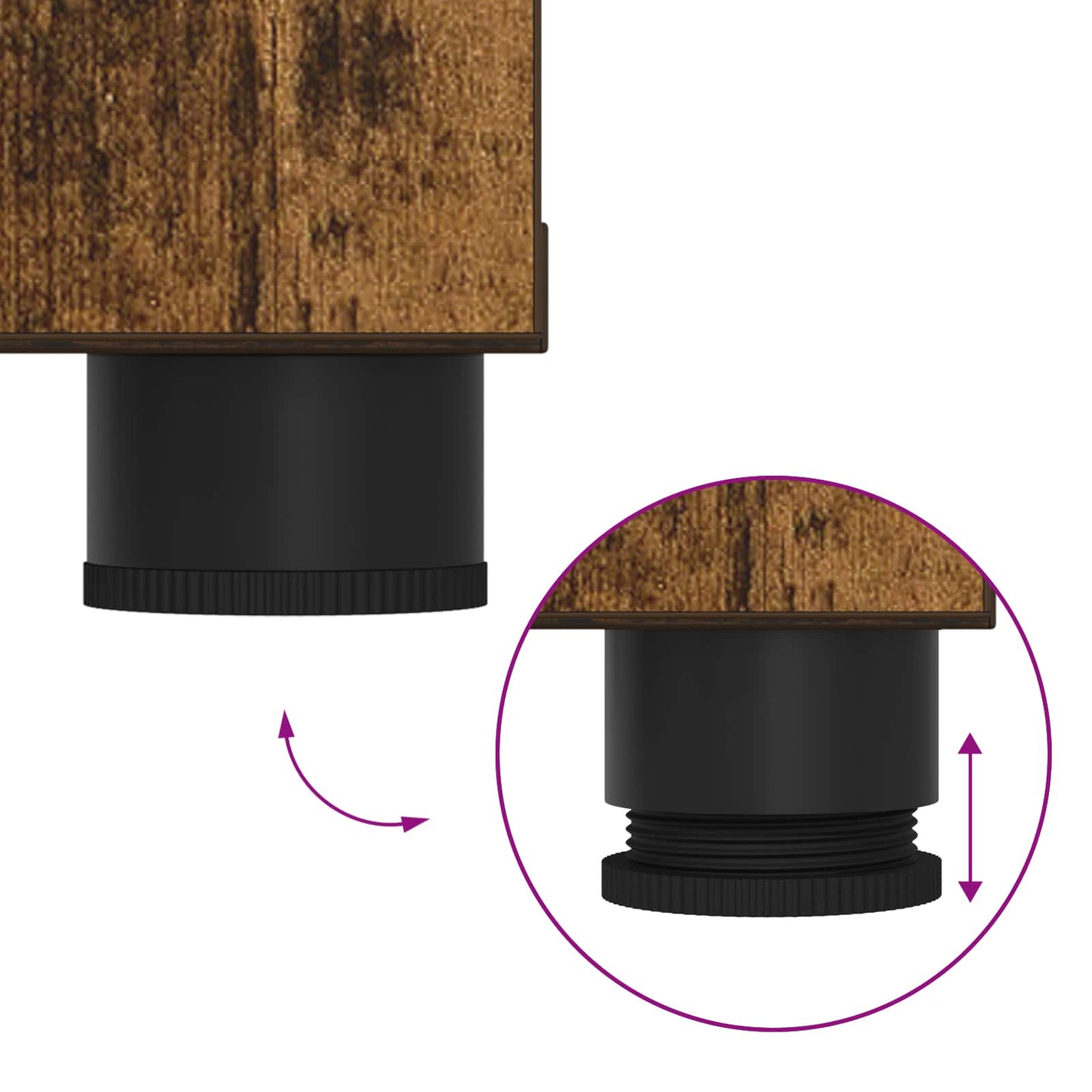 vidaXL Hall Bench with Cushion with Door Smoked Oak 100 x 38 x 46 cm