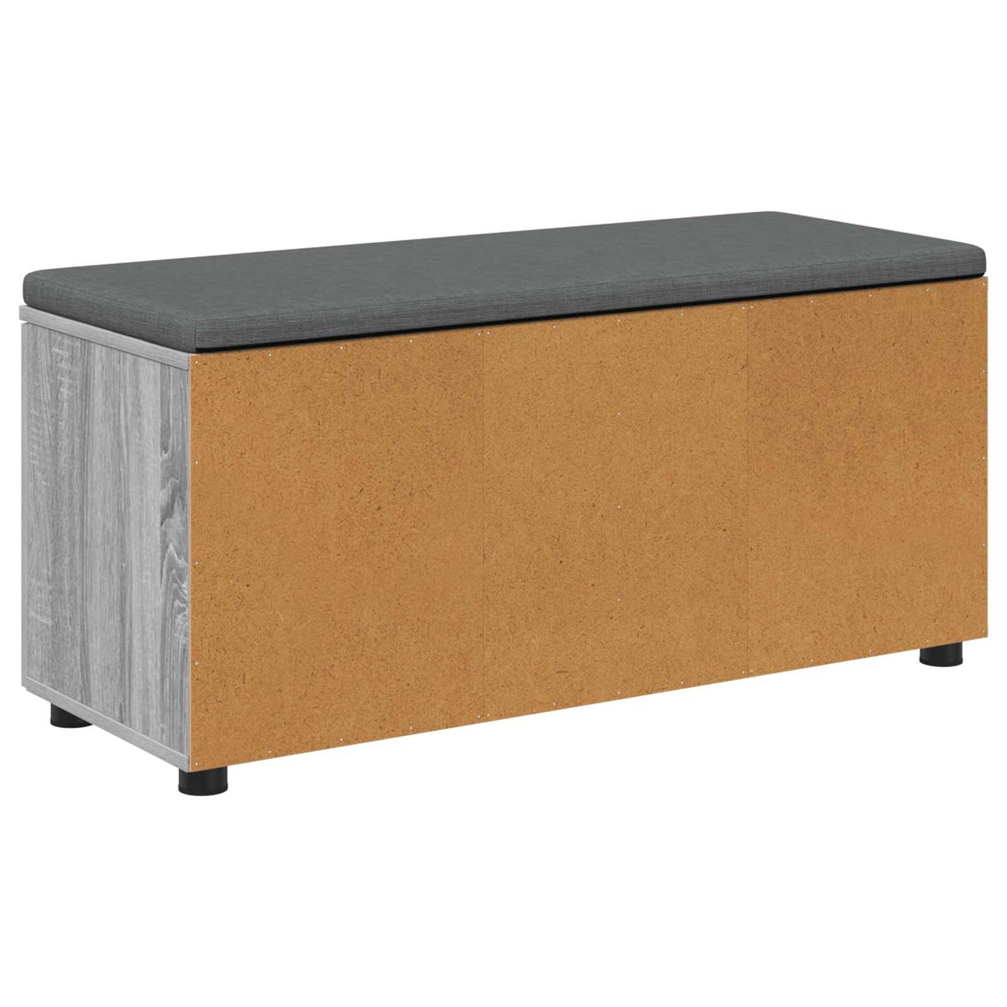 vidaXL Hall Bench with Cushion with Door Grey Sonoma 100 x 38 x 46 cm