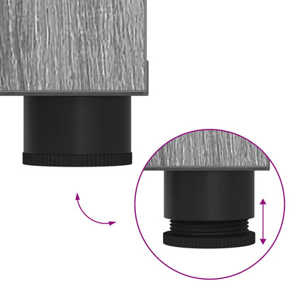 vidaXL Hall Bench with Cushion with Door Grey Sonoma 100 x 38 x 46 cm