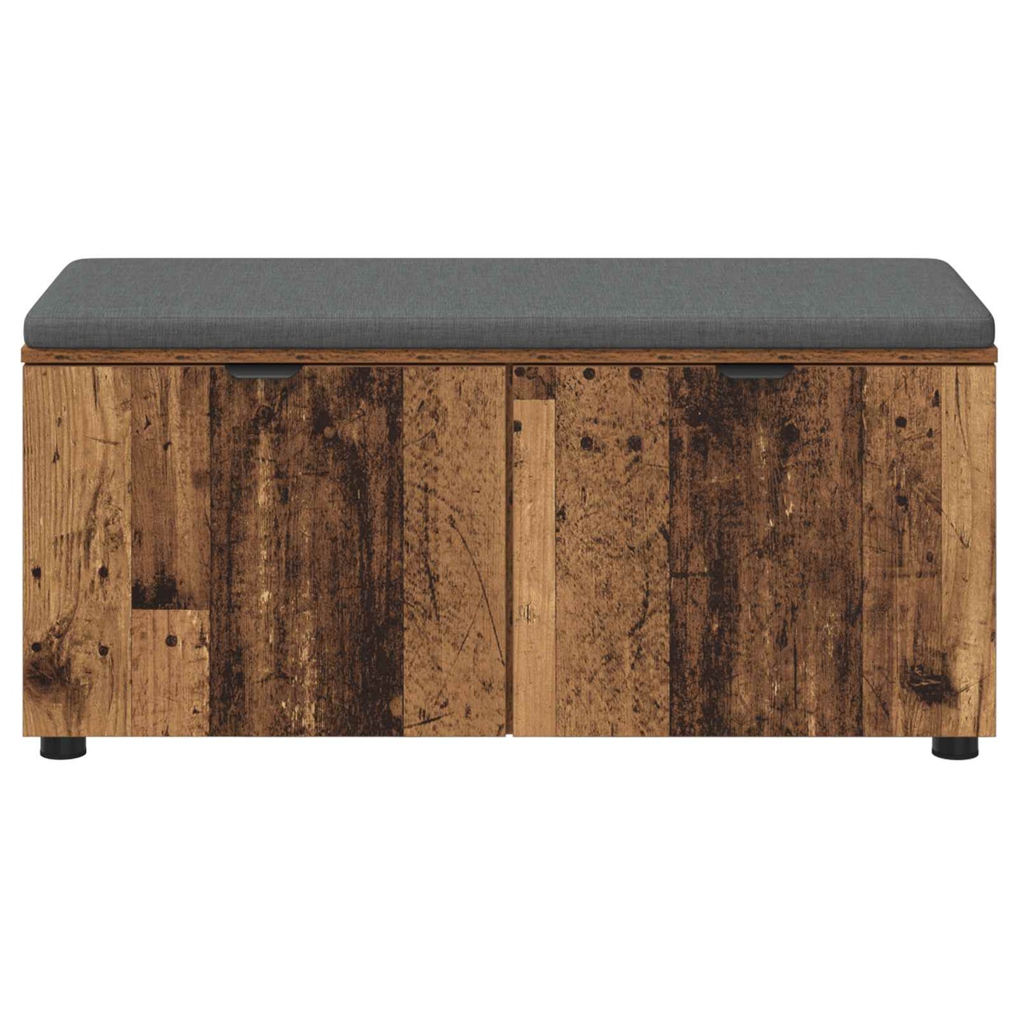 vidaXL Hall Bench Old Wood 100 x 38 x 46 cm Engineered Wood and Fabric