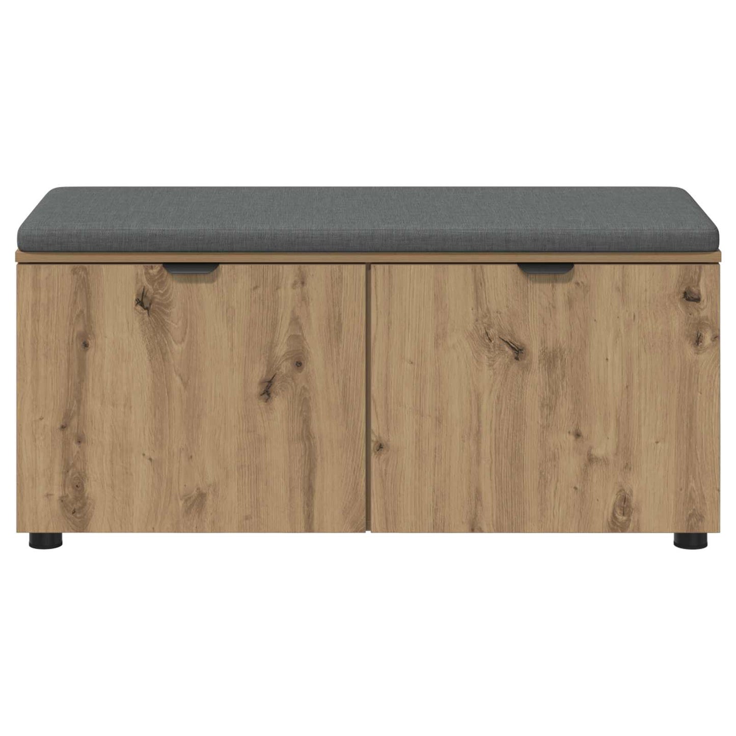 vidaXL Hall Bench with Cushion with Door Artisan Oak 100 x 38 x 46 cm