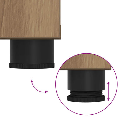 vidaXL Hall Bench with Cushion with Door Artisan Oak 100 x 38 x 46 cm