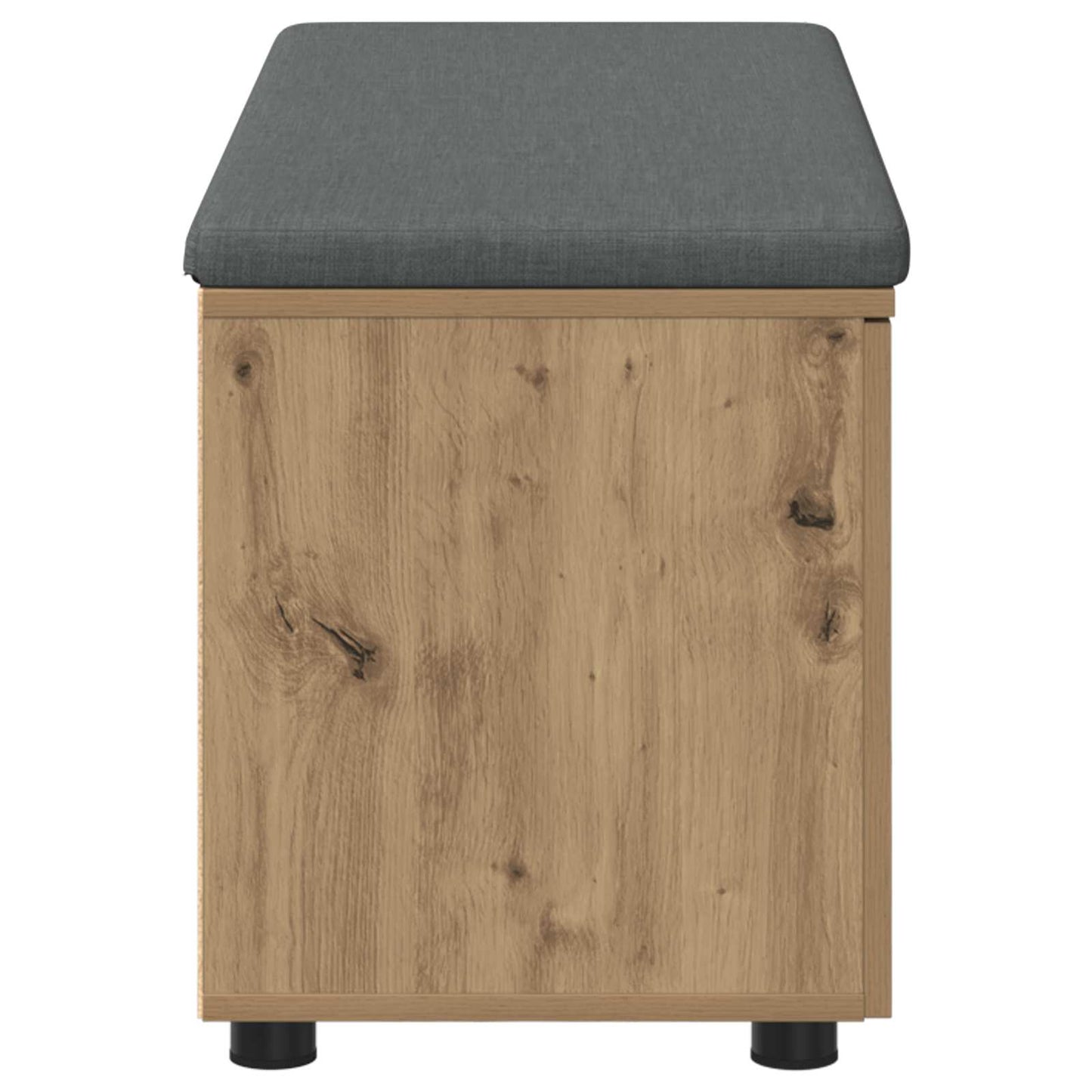 vidaXL Hall Bench with Cushion with Door Artisan Oak 100 x 38 x 46 cm