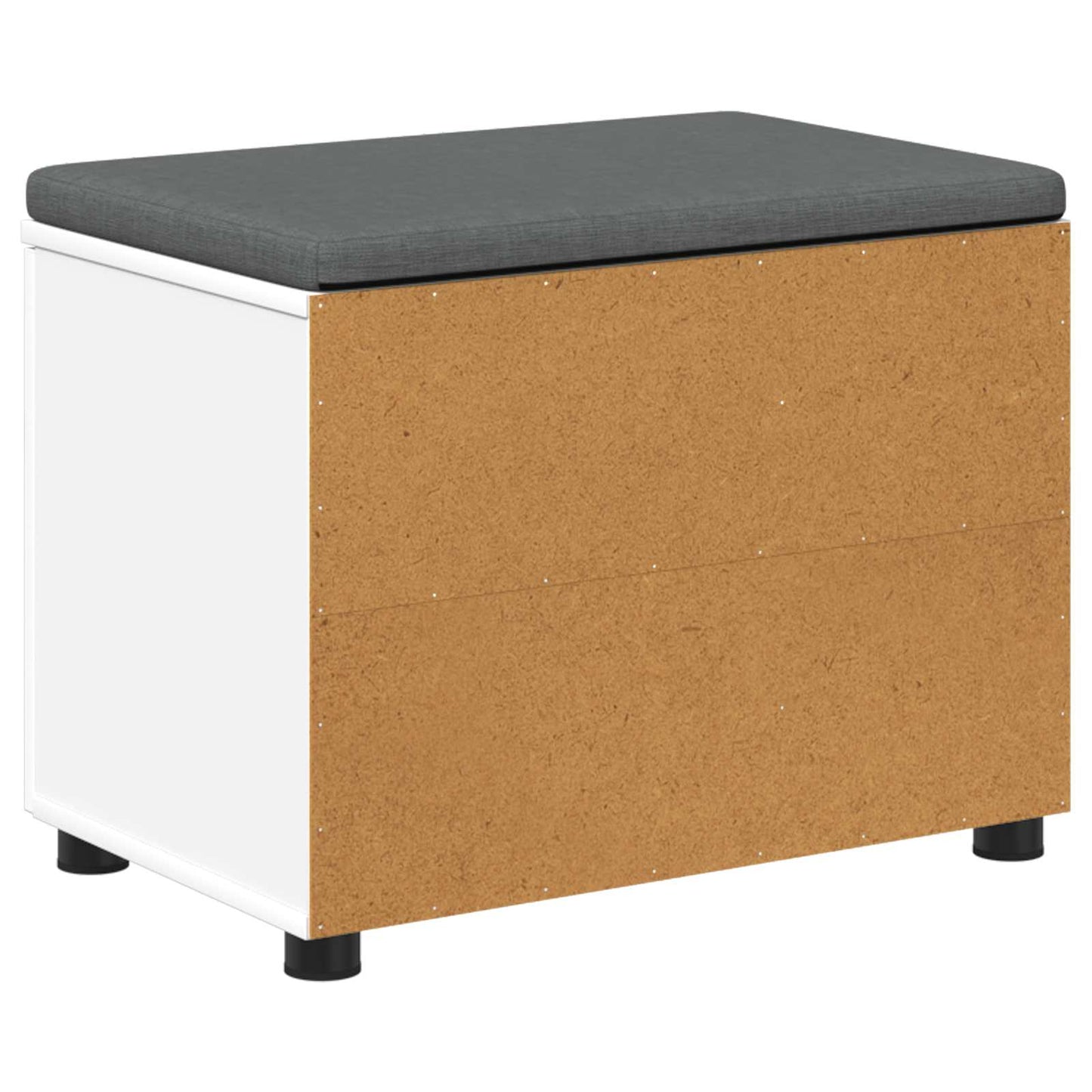 vidaXL Hall Bench White 60 x 38 x 46 cm Engineered Wood and Fabric