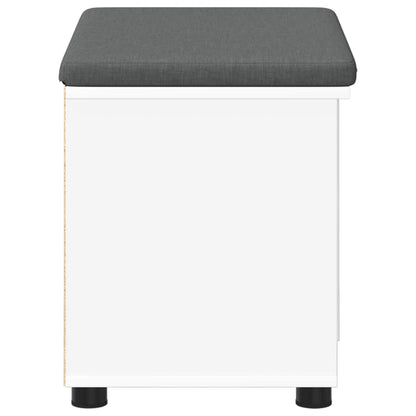 vidaXL Hall Bench White 60 x 38 x 46 cm Engineered Wood and Fabric