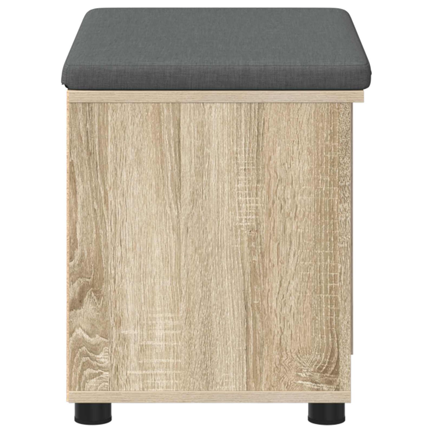 vidaXL Hall Bench with Cushion with Shelf Sonoma Oak 60 x 38 x 46 cm