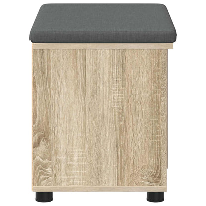 vidaXL Hall Bench with Cushion with Shelf Sonoma Oak 60 x 38 x 46 cm
