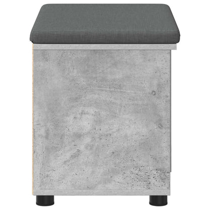vidaXL Hall Bench with Cushion with Door Concrete Grey 60 x 38 x 46 cm