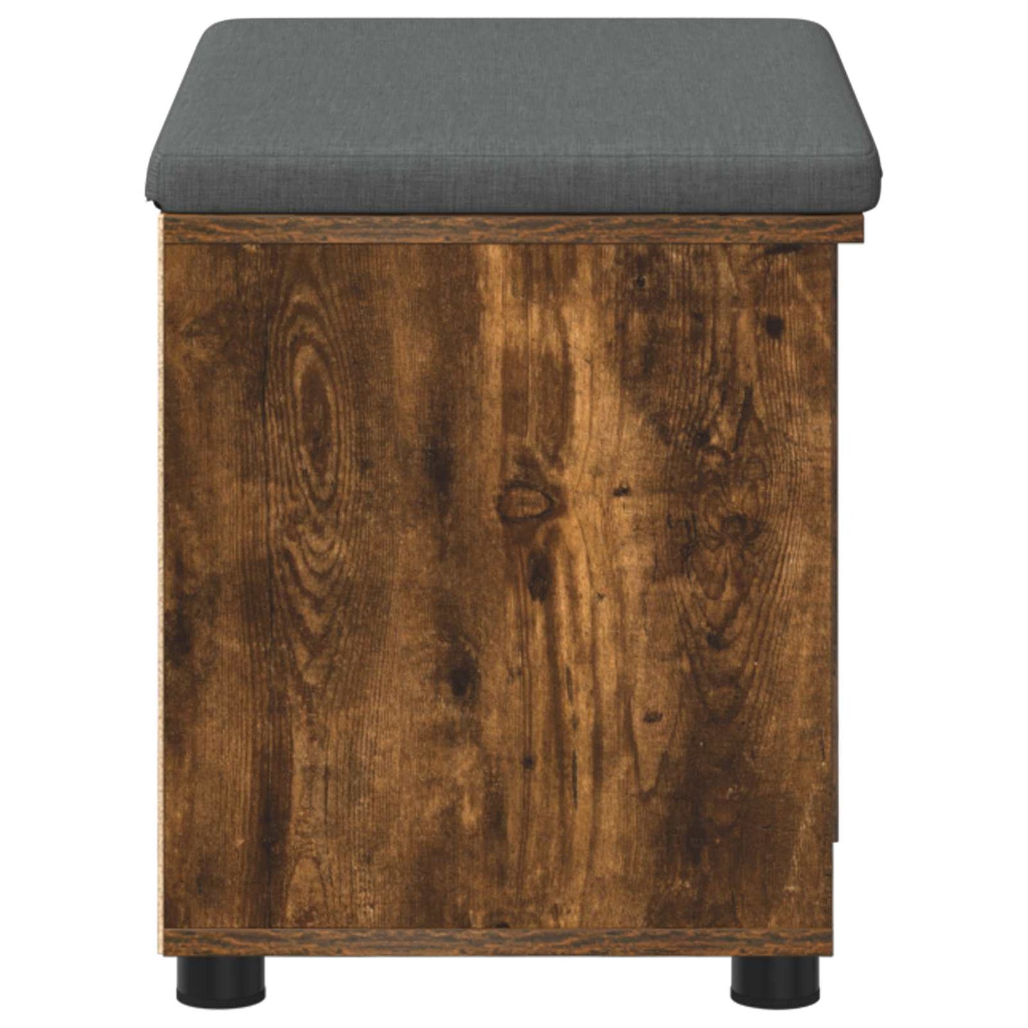 vidaXL Hall Bench with Cushion with Shelf Smoked Oak 60 x 38 x 46 cm
