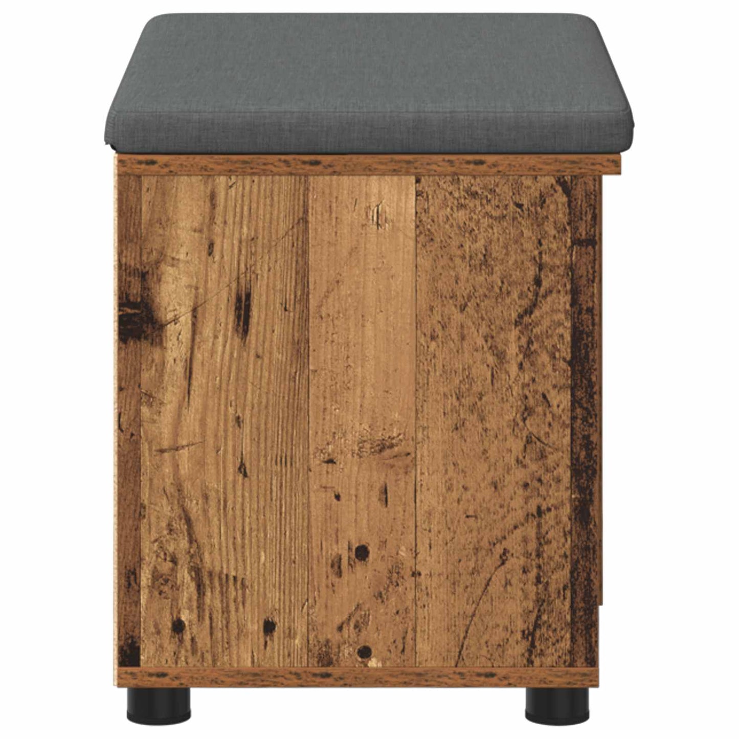 vidaXL Hall Bench Old Wood 60 x 38 x 46 cm Engineered Wood and Fabric