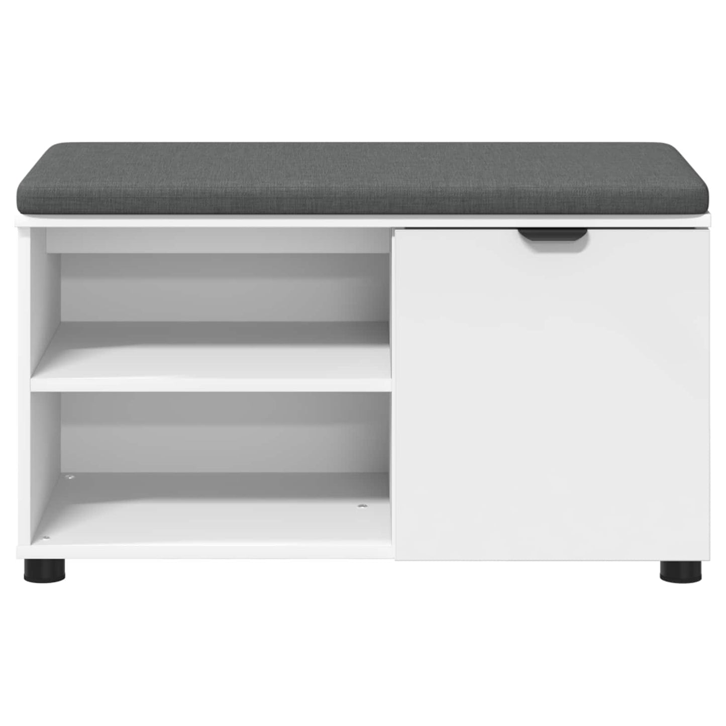 vidaXL Hall Bench White 80 x 38 x 46 cm Engineered Wood and Fabric