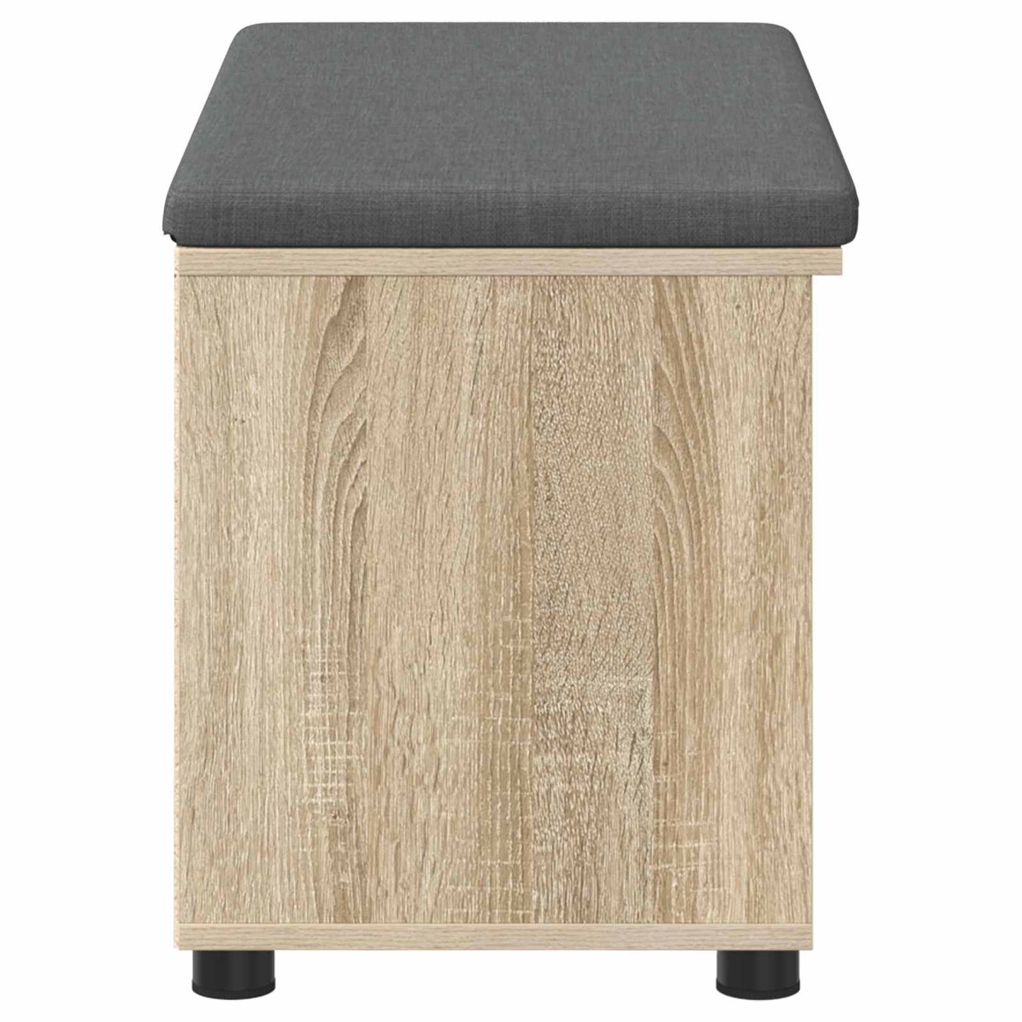 vidaXL Hall Bench with Cushion with Shelf Sonoma Oak 80 x 38 x 46 cm