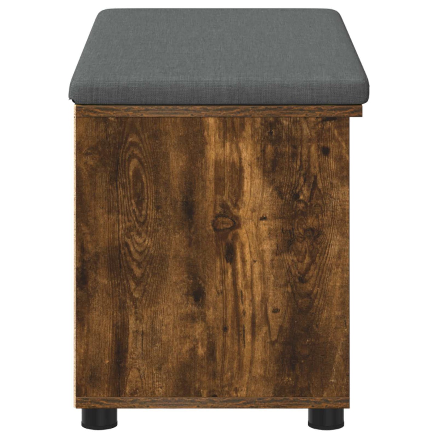 vidaXL Hall Bench with Cushion with Shelf Smoked Oak 80 x 38 x 46 cm