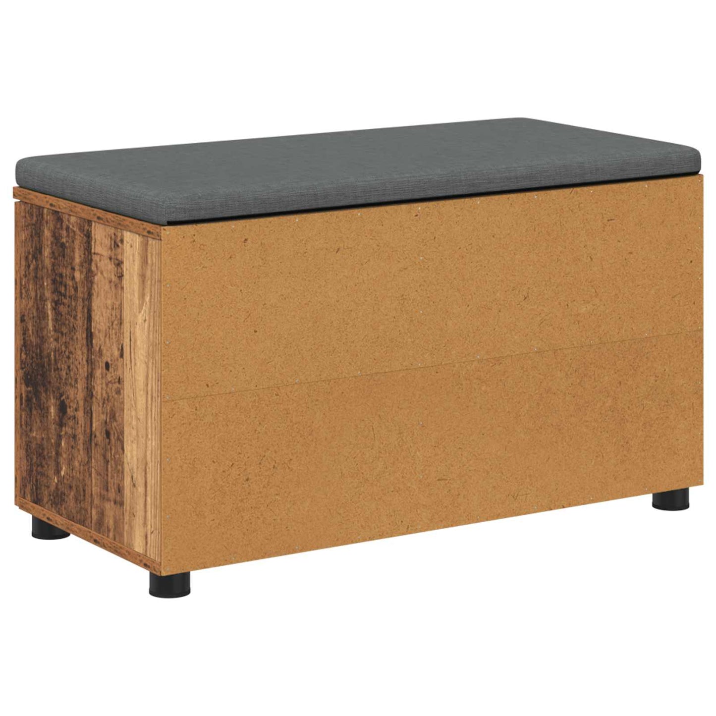 vidaXL Hall Bench Old Wood 80 x 38 x 46 cm Engineered Wood and Fabric