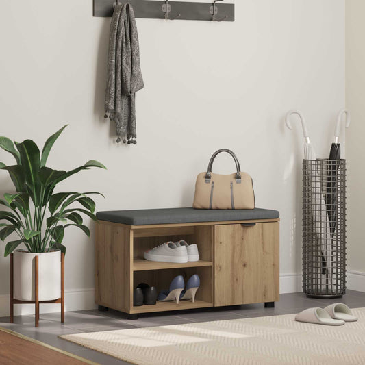 vidaXL Hall Bench Artisan Oak 80 x 38 x 46 cm