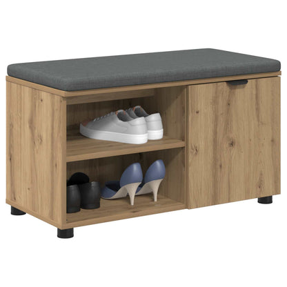 vidaXL Hall Bench Artisan Oak 80 x 38 x 46 cm