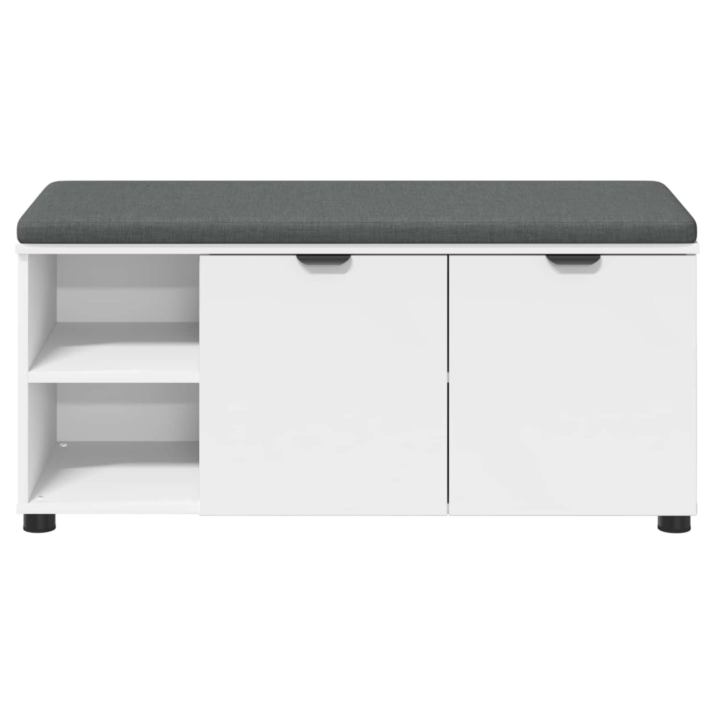 vidaXL Hall Bench White 100 x 38 x 46 cm Engineered Wood and Fabric