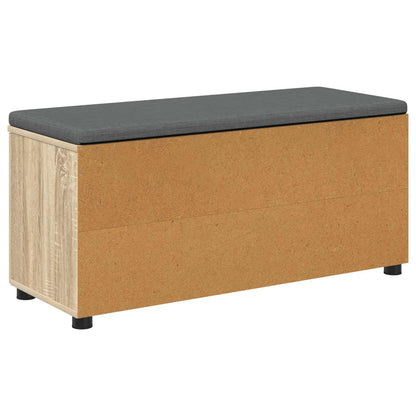 vidaXL Hall Bench with Cushion with Shelf Sonoma Oak 100 x 38 x 46 cm