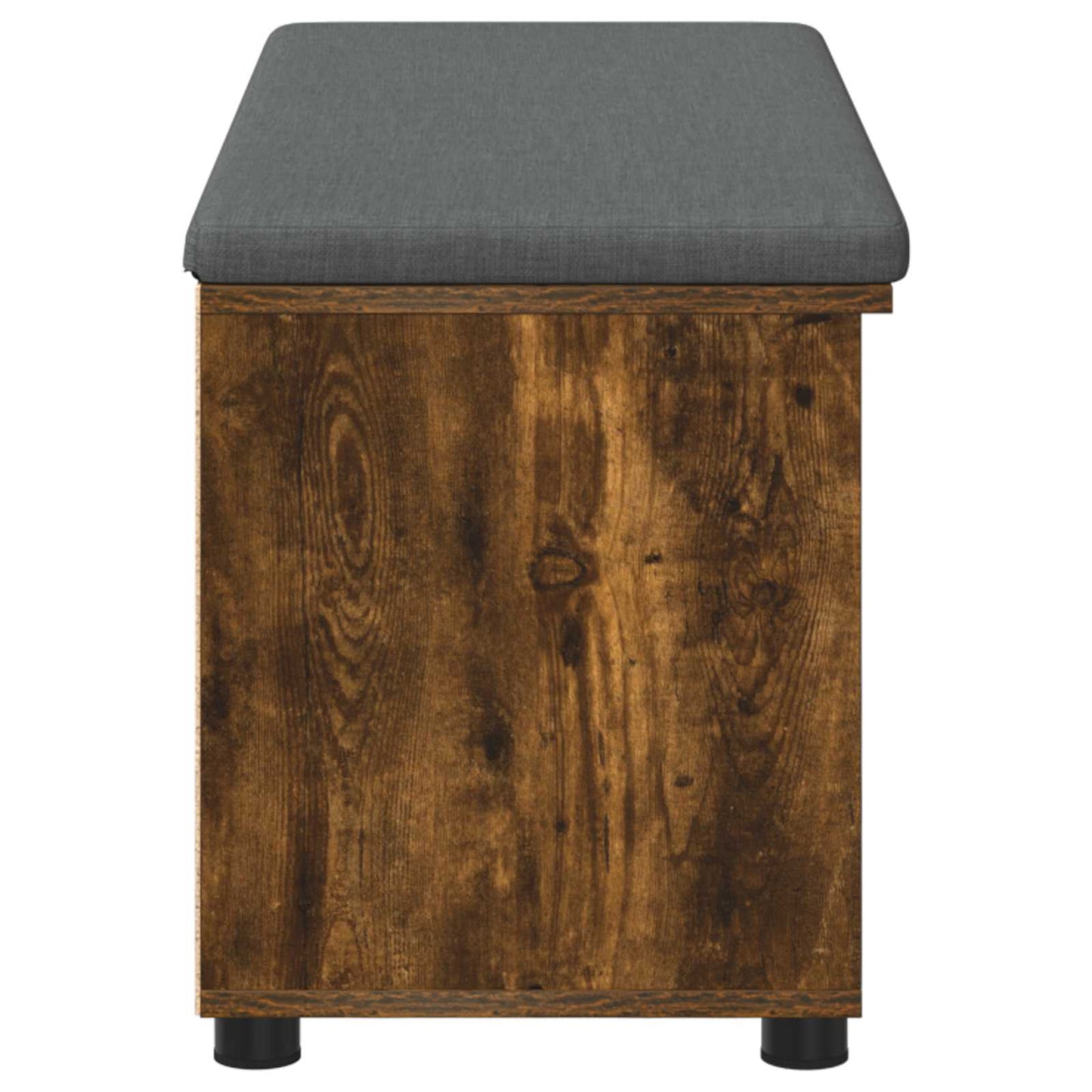 vidaXL Hall Bench with Cushion with Shelf Smoked Oak 100 x 38 x 46 cm