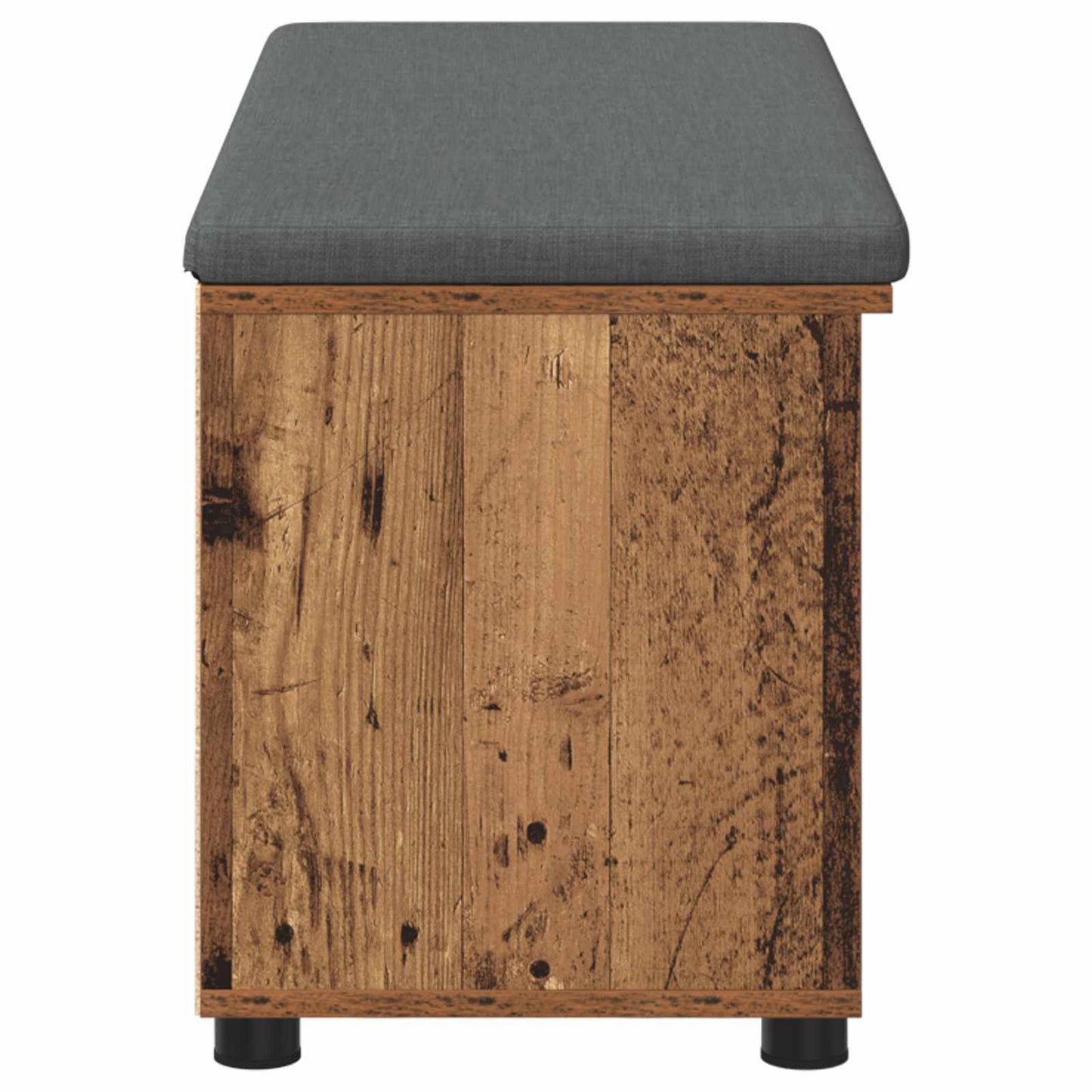 vidaXL Hall Bench Old Wood 100 x 38 x 46 cm Engineered Wood and Fabric
