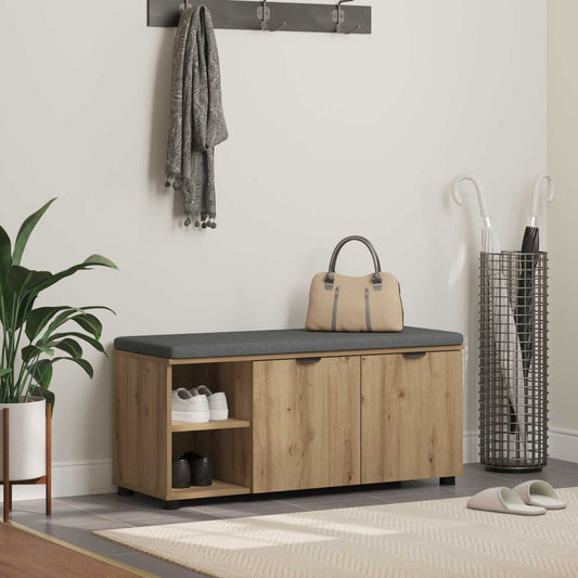 vidaXL Hall Bench Artisan Oak 100 x 38 x 46 cm