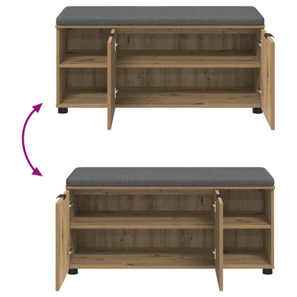 vidaXL Hall Bench Artisan Oak 100 x 38 x 46 cm