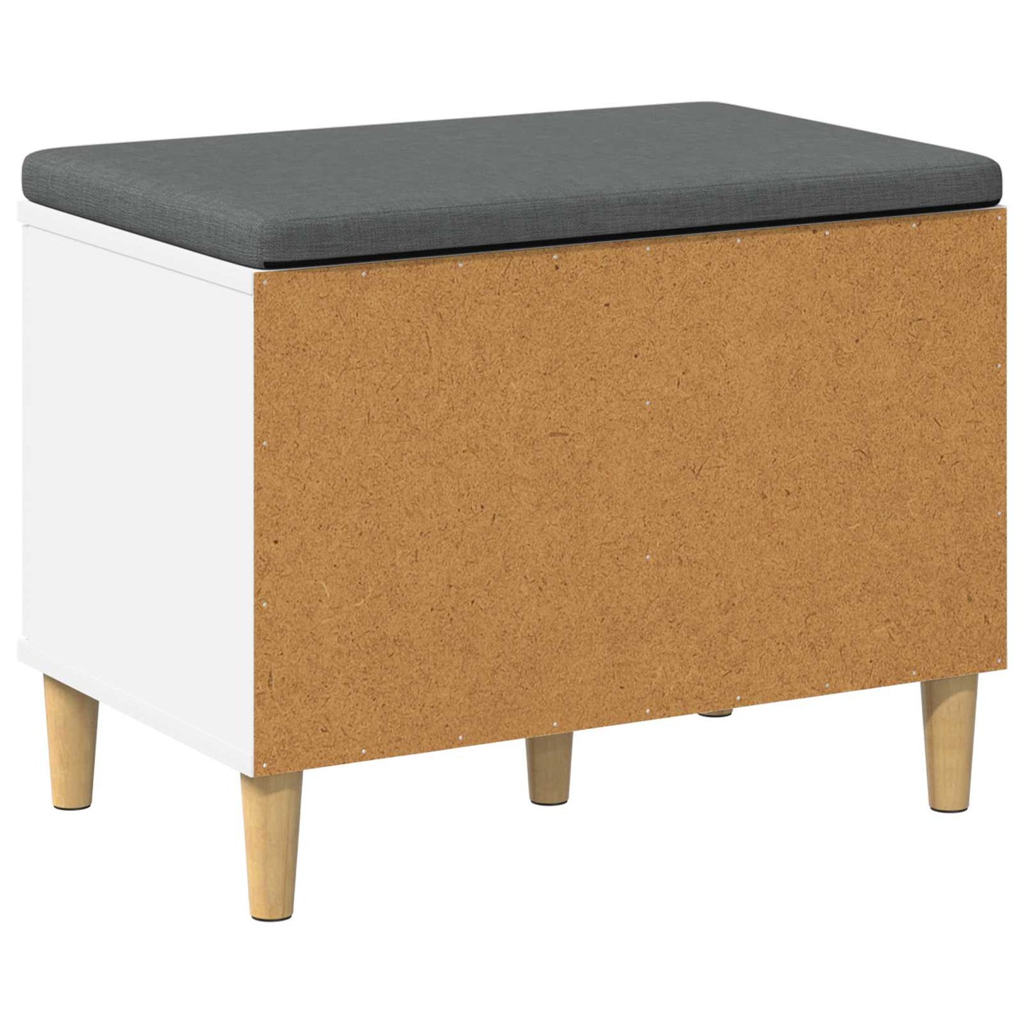 vidaXL Hall Bench White 60 x 38 x 46 cm Engineered Wood and Fabric