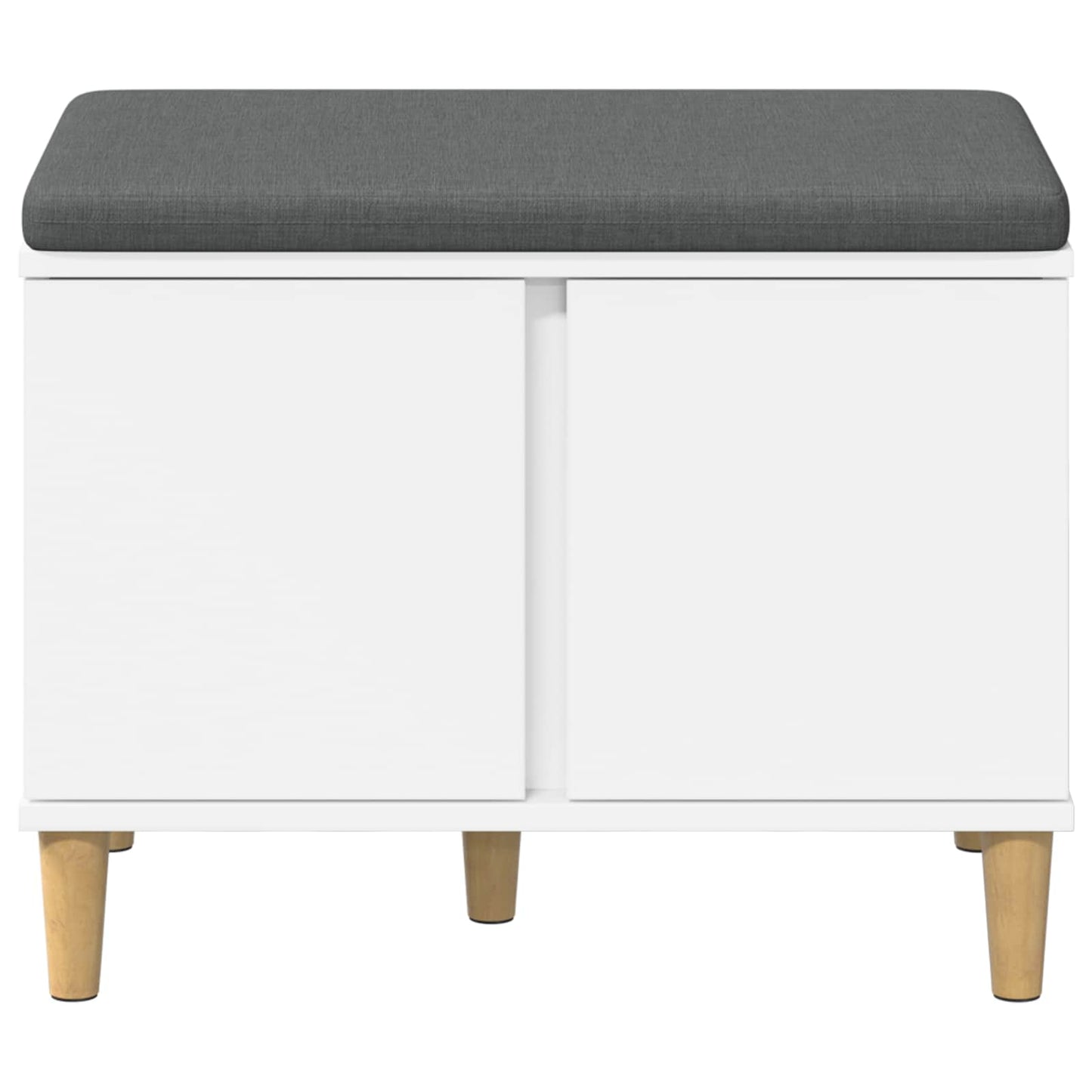 vidaXL Hall Bench White 60 x 38 x 46 cm Engineered Wood and Fabric