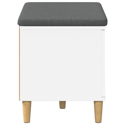 vidaXL Hall Bench White 60 x 38 x 46 cm Engineered Wood and Fabric