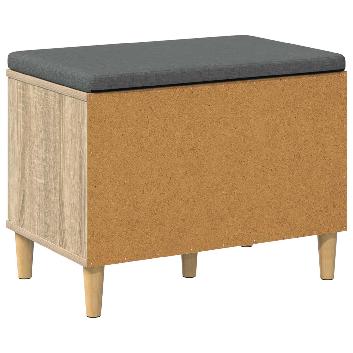 vidaXL Hall Bench with Cushion with Storage Sonoma Oak 60 x 38 x 46 cm