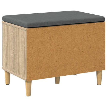 vidaXL Hall Bench with Cushion with Storage Sonoma Oak 60 x 38 x 46 cm