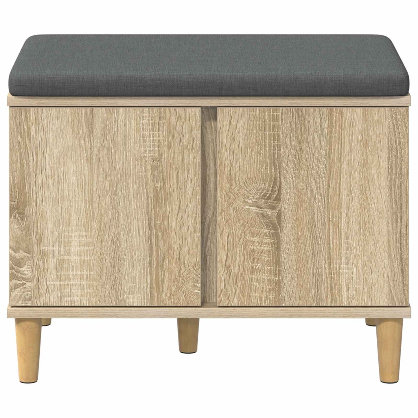 vidaXL Hall Bench with Cushion with Storage Sonoma Oak 60 x 38 x 46 cm