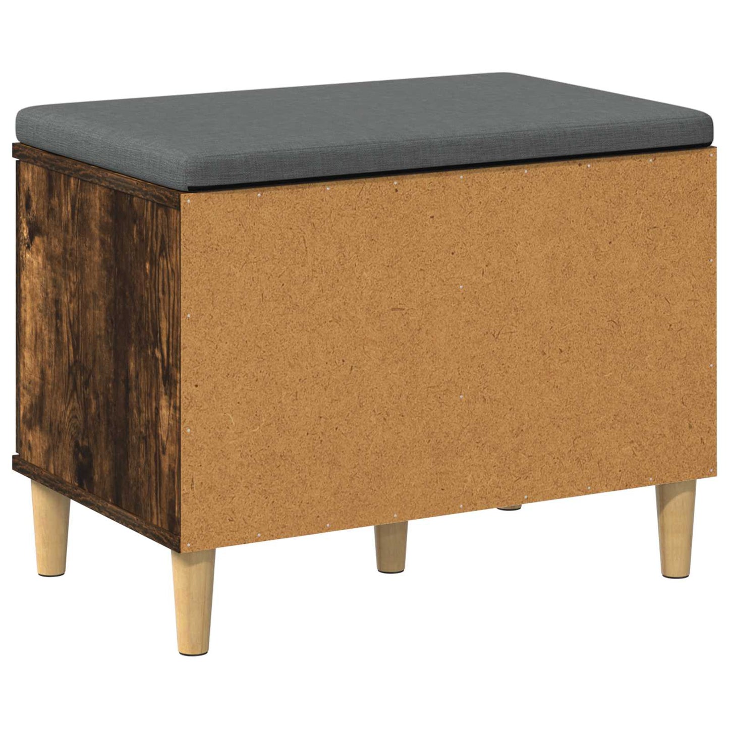 vidaXL Hall Bench with Cushion with Storage Smoked Oak 60 x 38 x 46 cm
