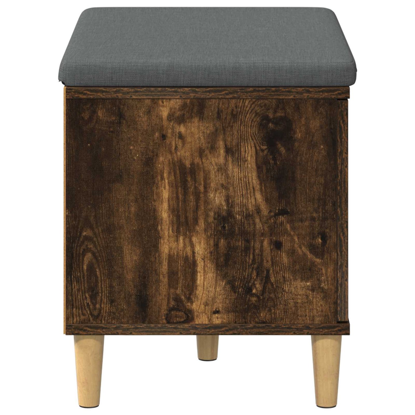 vidaXL Hall Bench with Cushion with Storage Smoked Oak 60 x 38 x 46 cm