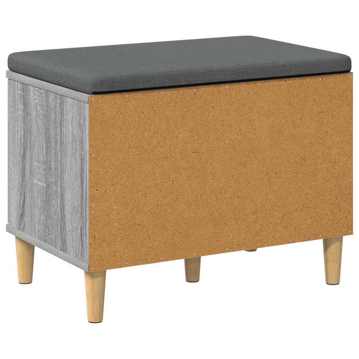 vidaXL Hall Bench with Cushion with Door Grey Sonoma 60 x 38 x 46 cm