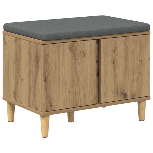 vidaXL Hall Bench Artisan Oak 60 x 38 x 46 cm