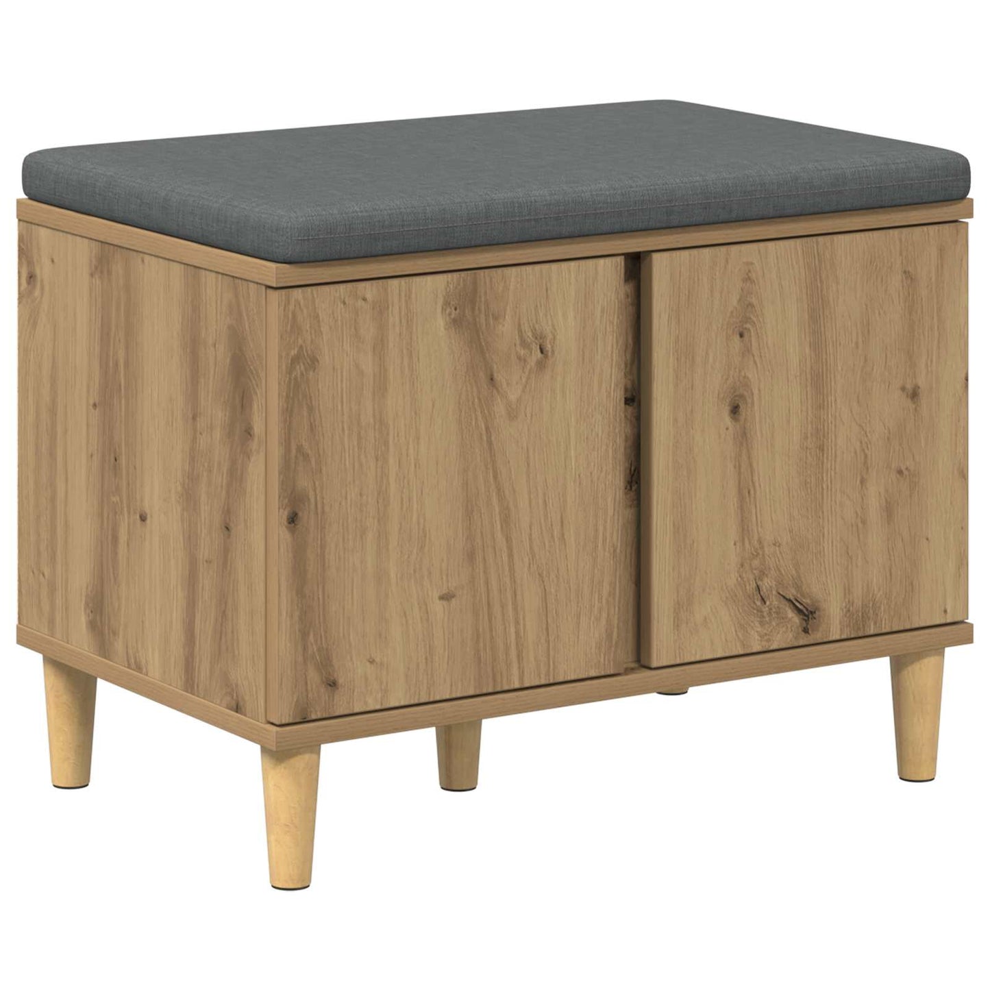 vidaXL Hall Bench Artisan Oak 60 x 38 x 46 cm
