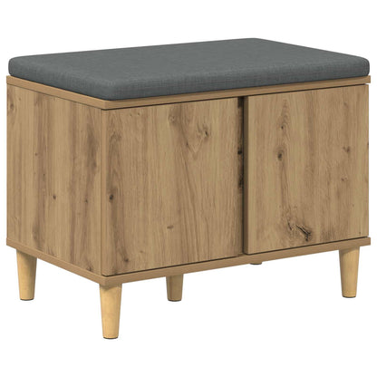 vidaXL Hall Bench Artisan Oak 60 x 38 x 46 cm