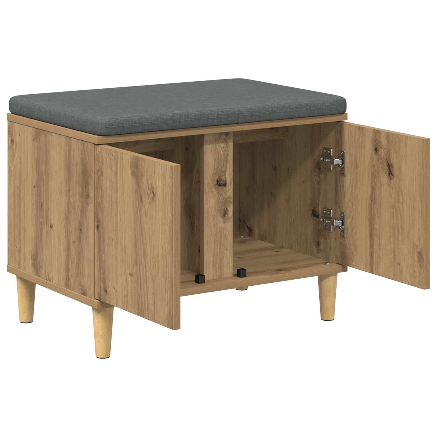 vidaXL Hall Bench Artisan Oak 60 x 38 x 46 cm