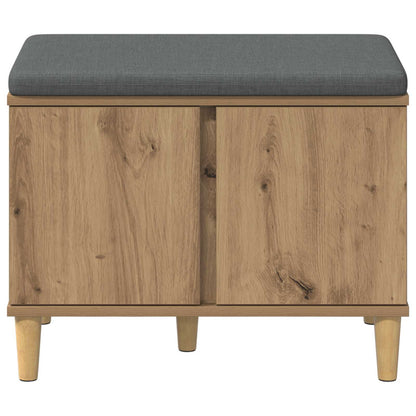 vidaXL Hall Bench Artisan Oak 60 x 38 x 46 cm