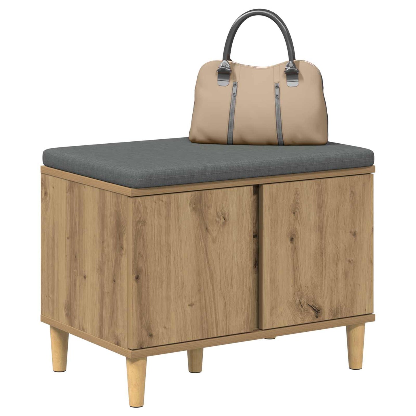 vidaXL Hall Bench Artisan Oak 60 x 38 x 46 cm