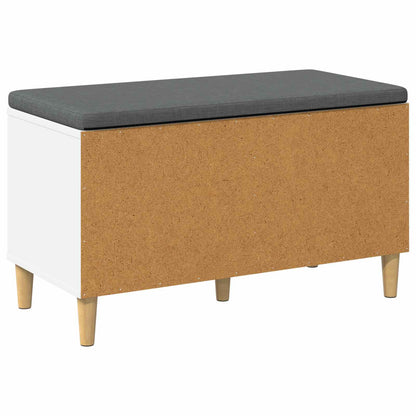 vidaXL Hall Bench White 80 x 38 x 46 cm Engineered Wood and Fabric